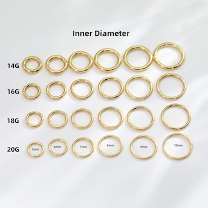 14K massief gouden scharnierende klikring voor septum-, daith-, helix- en neuspiercing