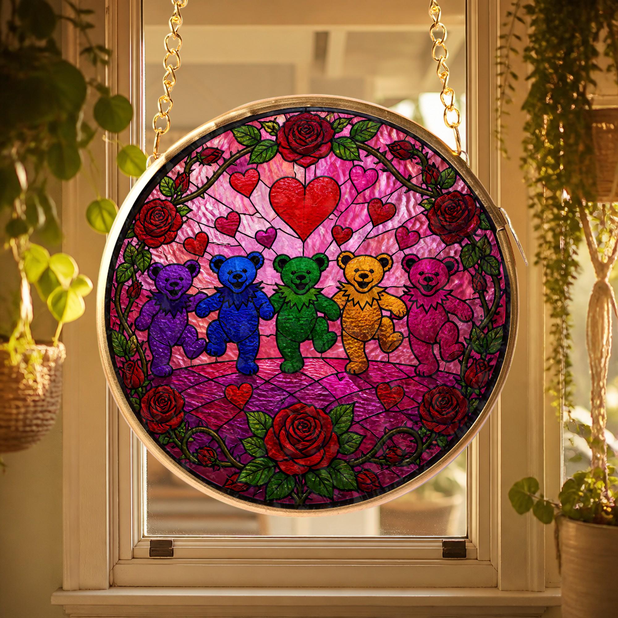 Stained Glass Grateful Dead Bear - Etsy