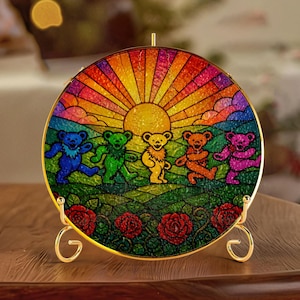 Stained Glass Grateful Dead Bear - Etsy