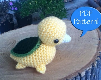 PDF PATTERN for Crochet Turtleduck Amigurumi doll toy plushie