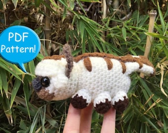 PDF PATTERN for Crochet Appa Amigurumi doll toy plushie Avatar the Last Airbender