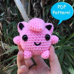PDF PATTERN for Crochet Jigglypuff Amigurumi doll toy plushie