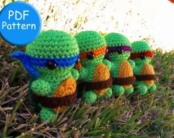 PDF PATTERN for Ninja Turtle Amigurumi doll toy plushie