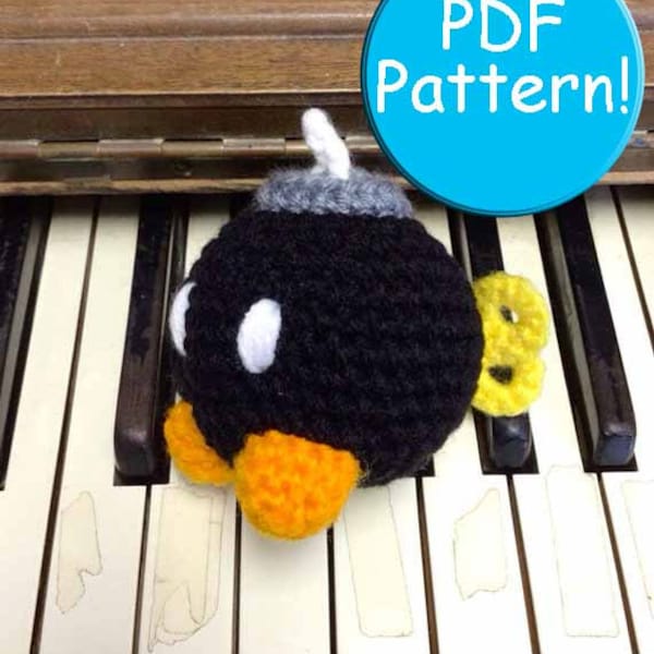 PDF PATTERN for Bob-omb Amigurumi Mario doll toy plushie