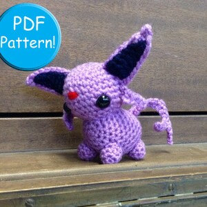 PDF PATTERN for Crochet Espeon Amigurumi doll toy plushie