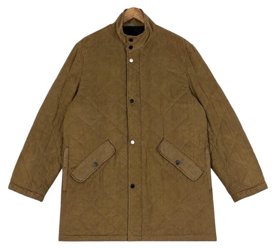 Corneliani, Vintage Corneliani Camel Suede Quilted Half Coat Jacket