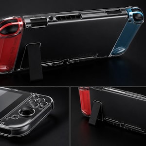 Capa transparente para Nintendo Switch | Capa protetora transparente em TPU | Capa fina e resistente a impactos para console Nintendo Switch | Presente para gamers