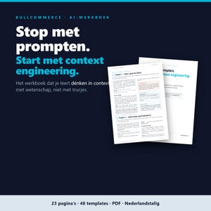 Stoppa uppmaningar - AI-arbetsbok och 48 uppmaningsmallar | Guide till kontextutveckling | ChatGPT Claude Gemini | Direkt nedladdning av PDF