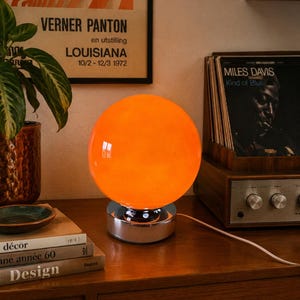 Lampada in vetro vintage | Lampada anni '70 Space Age | Lampada in vetro di design | Arredamento di metà secolo | Design Bauhaus | Retrò | Stile vintage