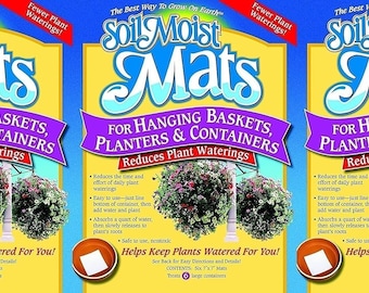 Soil Moist Mats for Hanging Baskets Planters and Containers 6pc Pack ( 3 )