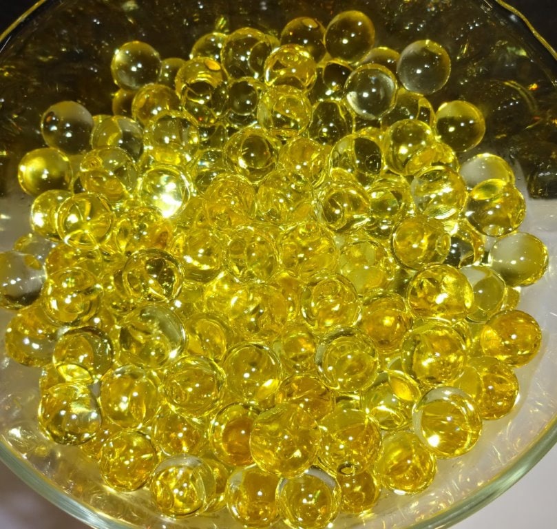 Water Beads Vase Filler Centerpiece decorating gel beads Yellow Lemonade 