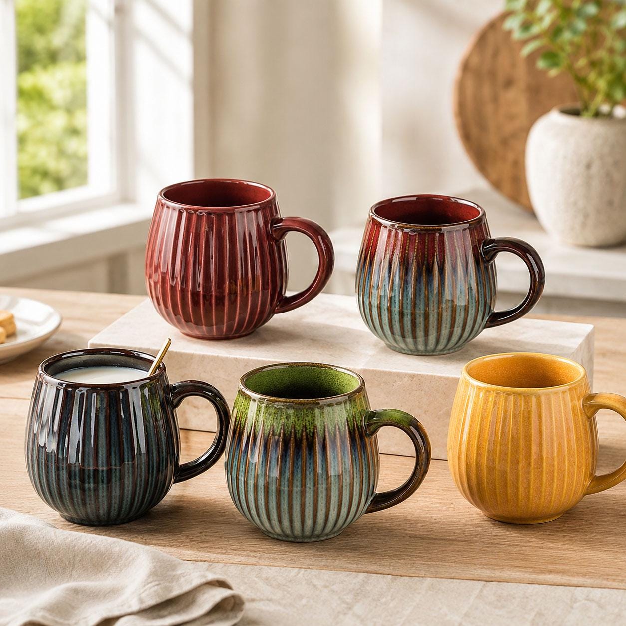 Geriffelte kaffeetasse