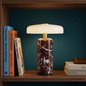 Marble Rechargeable Table Lamp – Cordless Touch Bedside Light