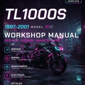 Suzuki TL1000S 1997 1998 1999 2000 2001 Workshop Repair Service Manual