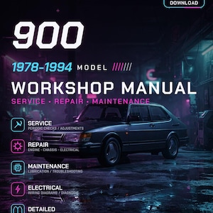 Saab 900 1978 1979 1980 1981 1982 1994 Workshop Repair Service Manual Instant Download Digital