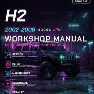 Hummer H2 2002 2003 2004 2005 2006 2009 Verkstadsreparations- och servicemanual Direkt nedladdning Digital PDF