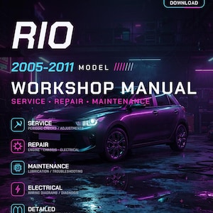 Kia Rio 2005 2006 2007 2008 2009 2011 Werkstatt-Reparaturhandbuch