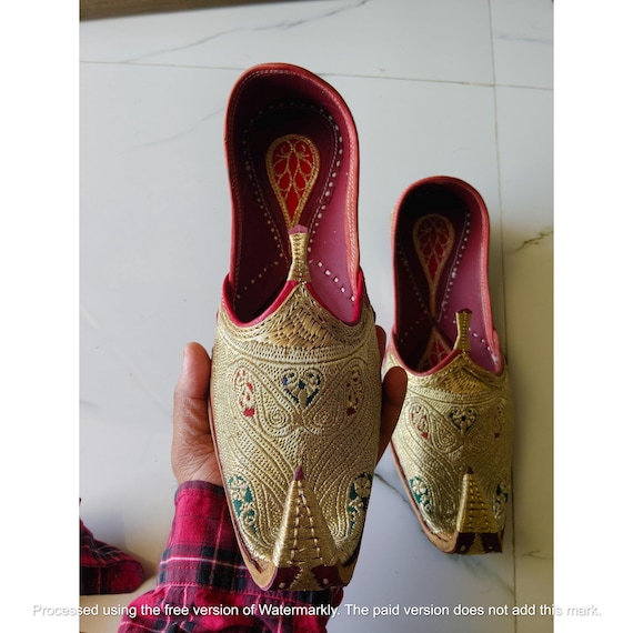 Men's Groomsman Punjabi Jutti, Handmade Leather Shoes, Pakistani Khussa, Wedding Nagra Footwear, Embroidered Groom Mojari, Sherwani Shoes.