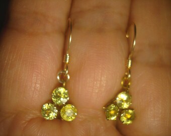 SALE Rare natural diamond-lustre Yellow Sphene 3mm sterling silver earrings ✨ SALE Rare natural diamond-lustre Yellow Sphene 3mm sterling silver earrings ✨