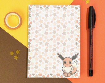 Eevee notepad // 30 or 50 sheets // Pokemon stationery // cute penpal supplies // kawaii writing paper // anime memo pad // stars notes