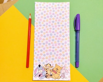 Baby Winnie the Pooh notepad // 30 sheets // Disney stationery // cute penpal supplies // writing paper // pastel rainbow memo pad