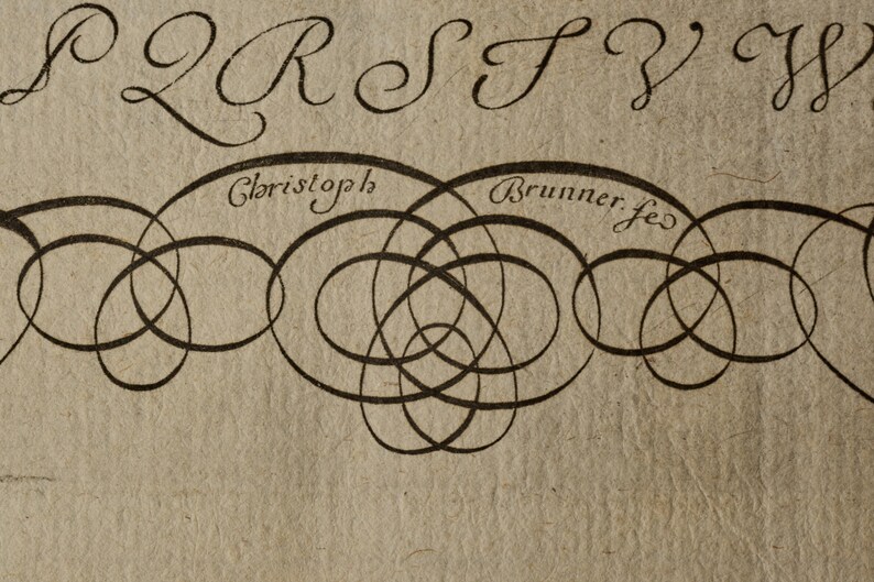 19th Century Penmanship Exemplar Print on Laid Paper image 5