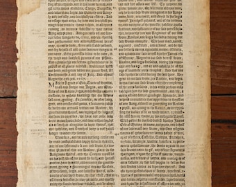May include: An antique, aged paper page from The Hystorie of Scotland, numbered 507 at the top right. The document features dense, black, historical typography printed in two columns on a cream-colored, textured sheet with frayed, uneven edges.