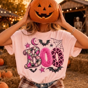 Rhinestone Boo Halloween PNG, Cute Ghost PNG, Lacey Ghost With Bow Fall PNG, Preppy halloween, Ghost Shirt Png, Bow Boo Png, Halloween Shirt