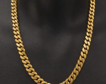 Collana a catena Miami Cuban Link in oro massiccio 22 carati – 56 cm, 10 mm, 180,84 g