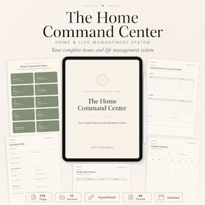 Home Management Binder, Digital GoodNotes Household Planner, A4 Hyperlinked Family Life Organizer, Home Management System Instant Download