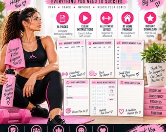 Calisthenics workout, Women's Calisthenics Workout Plan, Bodyweight Fitness Tracker (PDF) digital download