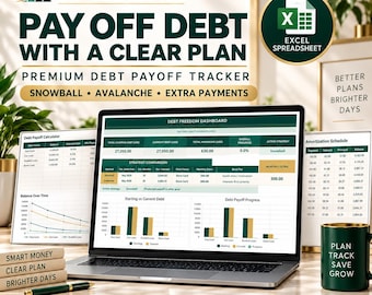 Debt Payoff Tracker Spreadsheet: Snowball & Avalanche Calculator (Excel)