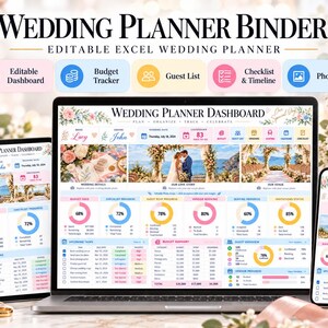 Wedding binder wedding planner Spreadsheet Wedding binder Excel Google Sheets Budget wedding timeline wedding itinerary wedding guest book