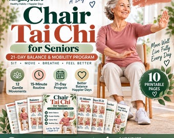 tai chi, Chair Tai Chi for Seniors, chair tai chi, 21-Day Balance & Mobility Program (PDF)