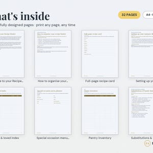 Recipe Binder Printable | Cleaning Planner, Schedule, Checklist (Instant Download PDF) image 2