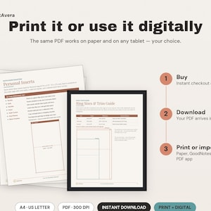 Dutch Door Planner Inserts | Weekly, Daily, Monthly (Digital Download) image 4