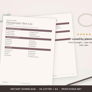 Wedding Planner Book | 81 Pages, Calm Design (Digital Download) image 5