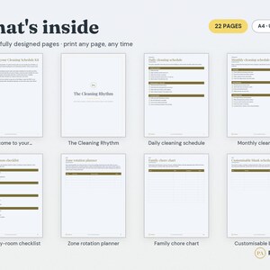 Cleaning Schedule Planner | Daily, Weekly, Monthly Checklists (PDF Download) image 2
