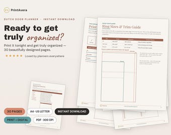 Dutch Door Planner Inserts | Weekly, Daily, Monthly (Digital Download)
