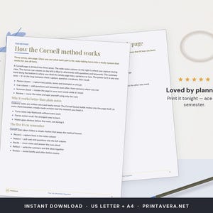 Cornell Notes Template | Lined, Dotted, Blank Layouts (PDF Download) image 5