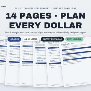 Small Business Client Tracker Spreadsheet | CRM, Task, Invoice, Project Planner (Digital Download) image 1