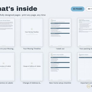 Lista de verificación para la mudanza (imprimible) / Planificador semanal (descarga en PDF) imagen 2