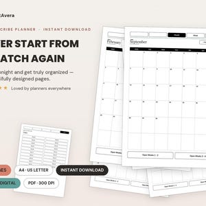 2026 Kindle Scribe Planner | Hyperlinked E-Ink Optimized Digital PDF image 1