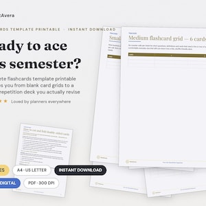 Study Flashcards Template | Spaced Repetition, Leitner System, PDF Download image 1