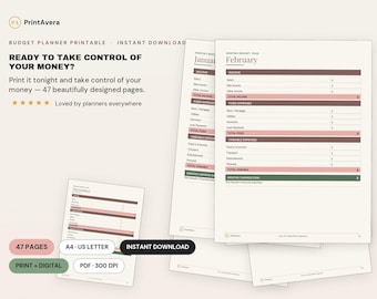 Budget Planner, Expense Tracker, Monthly Budget, Savings Tracker, Budget Spreadsheet, Finance Planner, Paycheck Budget, Financial Planner