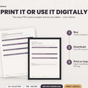 End of Life Planner | Legacy, Wishes, Family Information (PDF Download) image 4