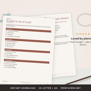 Daily Hourly Planner Printable | Undated Digital PDF for GoodNotes, A4/US Letter image 5