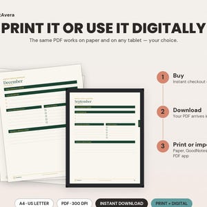 2026 Leather Executive Planner | Digital GoodNotes Template (PDF Download) image 4