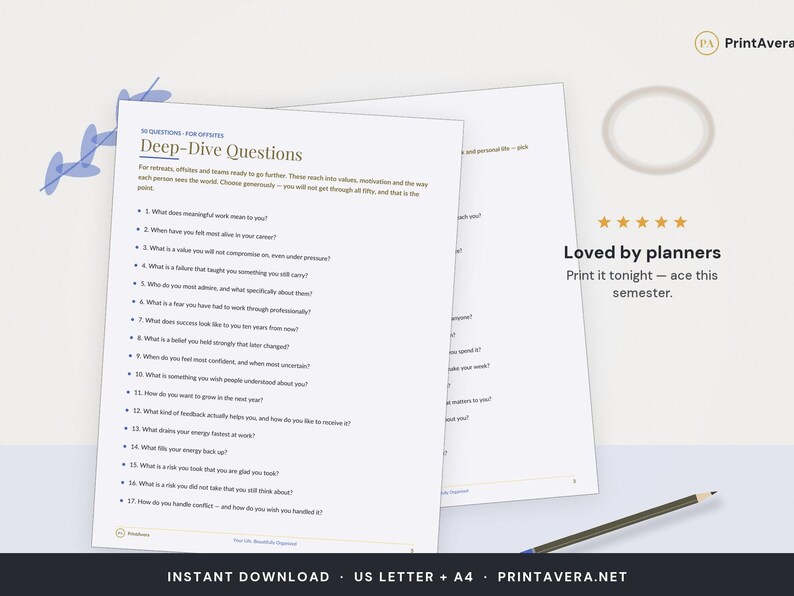 Team Building Questionnaire Printable | Icebreaker Questions, Facilitator Guide (PDF Download) image 5