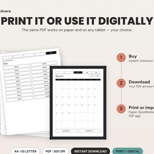 2026 Kindle Scribe Planner | Hyperlinked E-Ink Optimized Digital PDF image 4